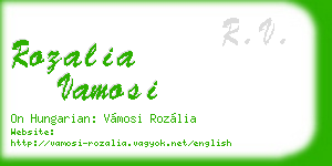 rozalia vamosi business card